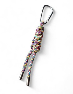 porte clé paracorde vert jaune rouge rasta 2
