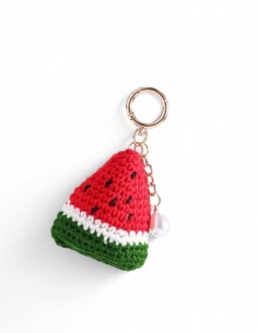 porte clé pastèque en crochet