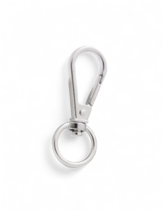 mousqueton pivotant metal argenté