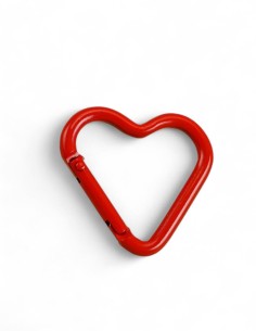 fermoir mousqueton coeur rose 2