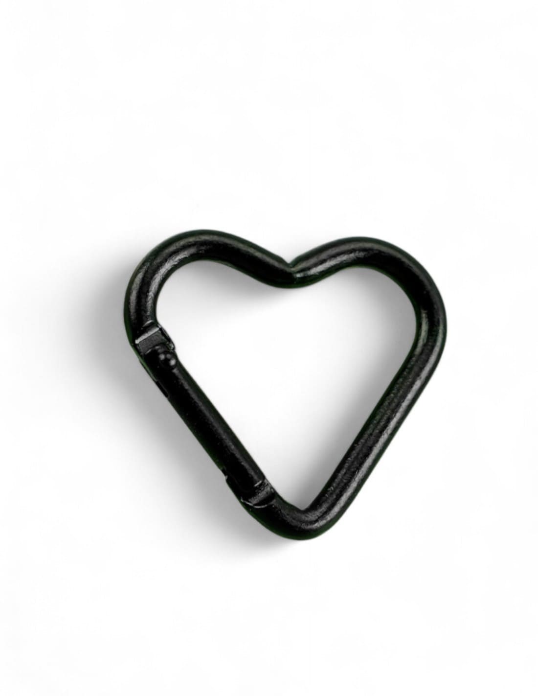 fermoir mousqueton coeur rose