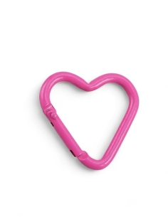 fermoir mousqueton coeur rose