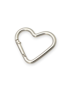 Mousqueton coeur metal doré 2