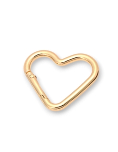 Mousqueton coeur metal doré