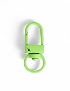 fermoir mousqueton pivotant vert