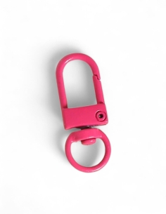 fermoir mousqueton pivotant rose