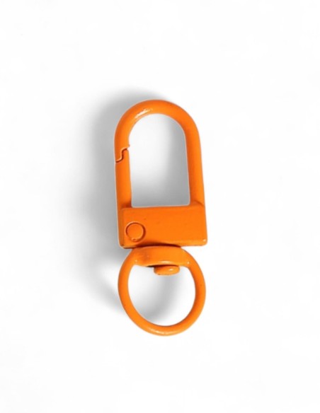 fermoir mousqueton pivotant orange