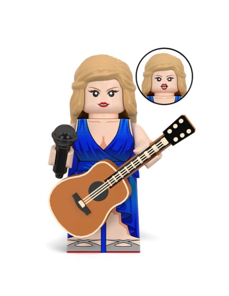 mini figurine taylor swift robe bleue