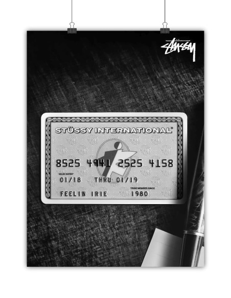 poster stussy carte de credit