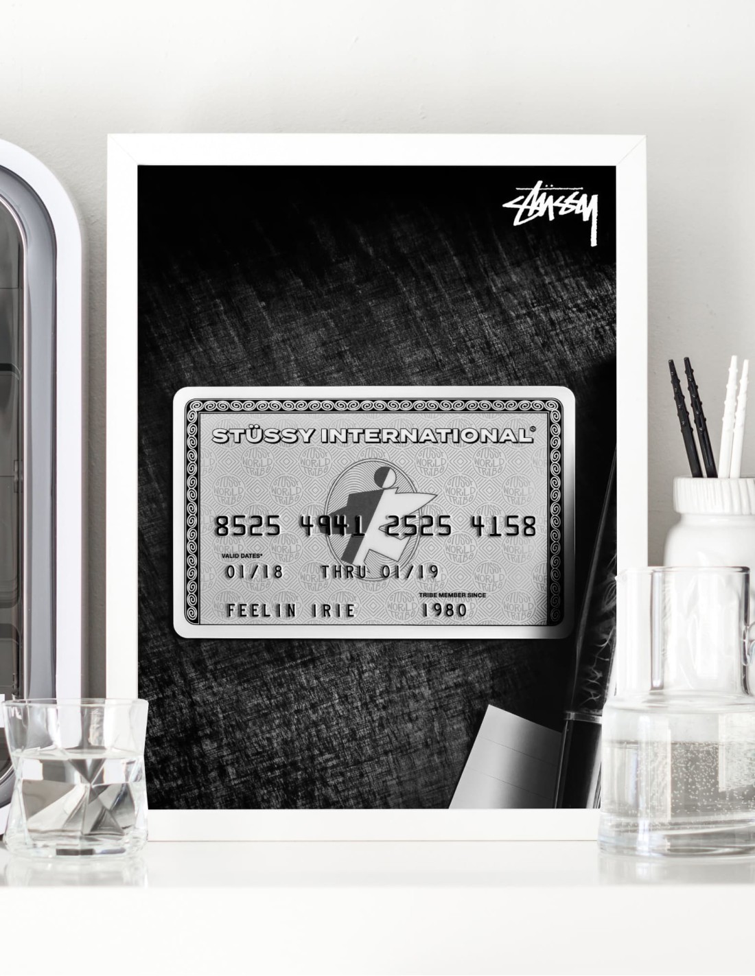 affiche stussy carte de credit