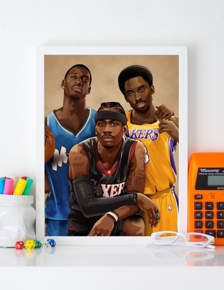 affiche legende basket 2000 Iverson Bryant Mcgrady