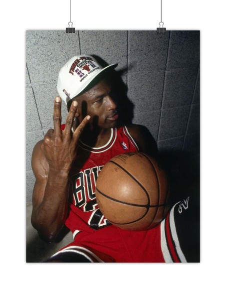 poster michael jordan three peat chicago bulls