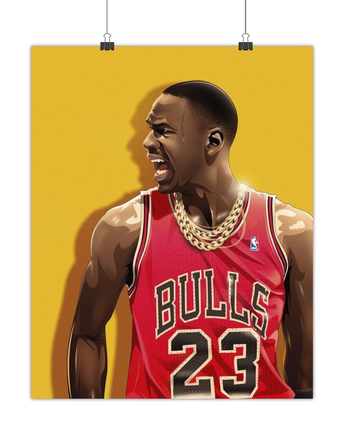 poster michael jordan chains chicago bulls