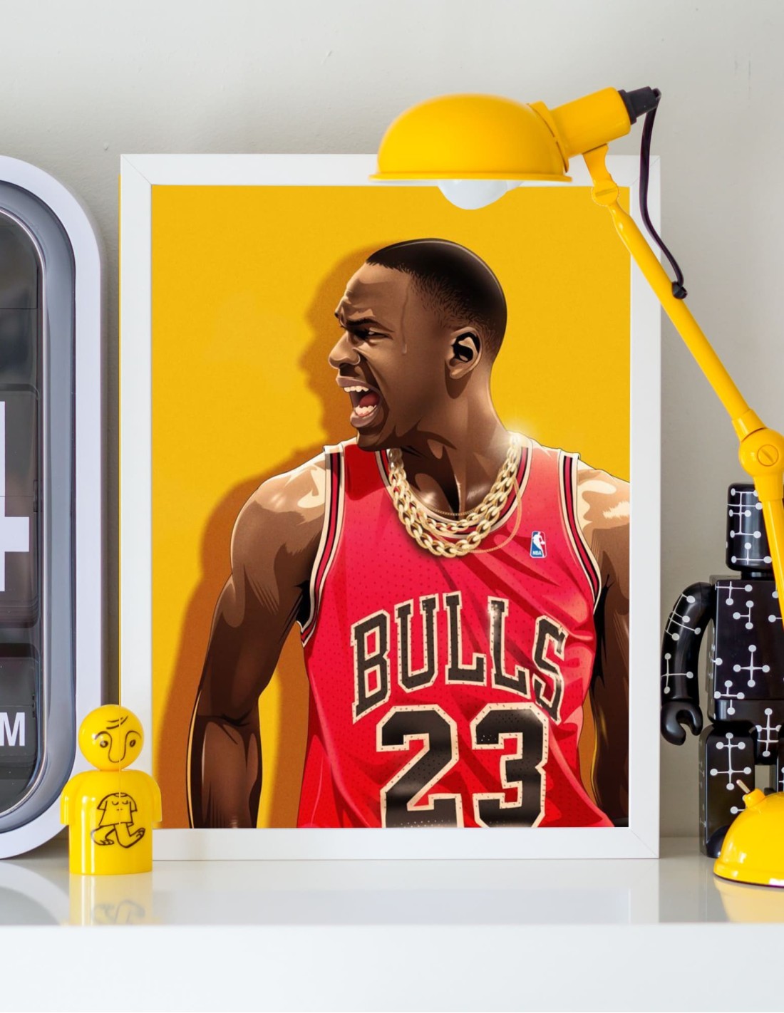 affiche michael jordan chains chicago bulls