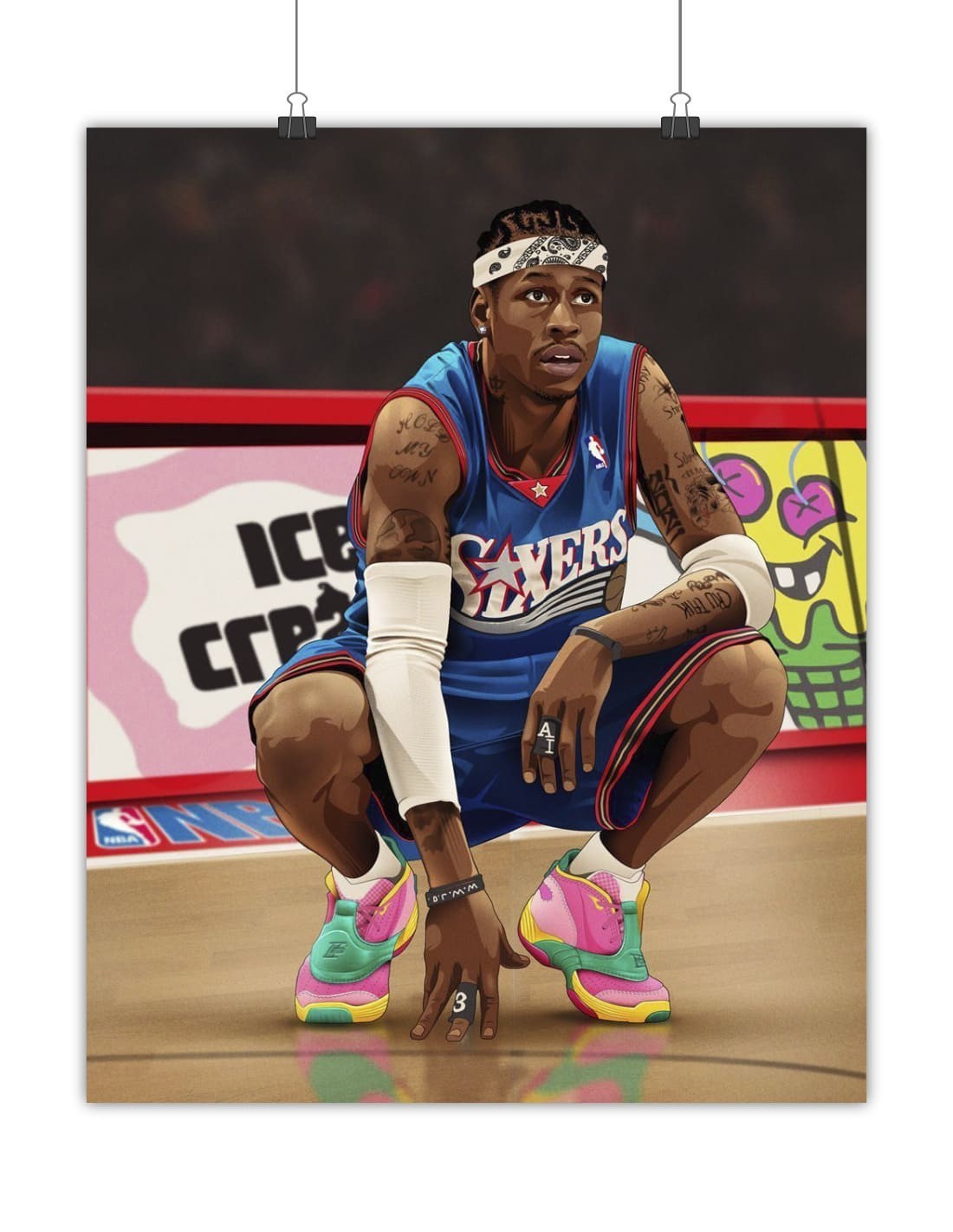 Poster Allen Iverson Sixers Ice Cream