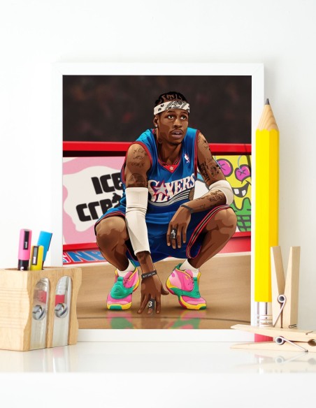 affiche allen iverson sixers ice cream