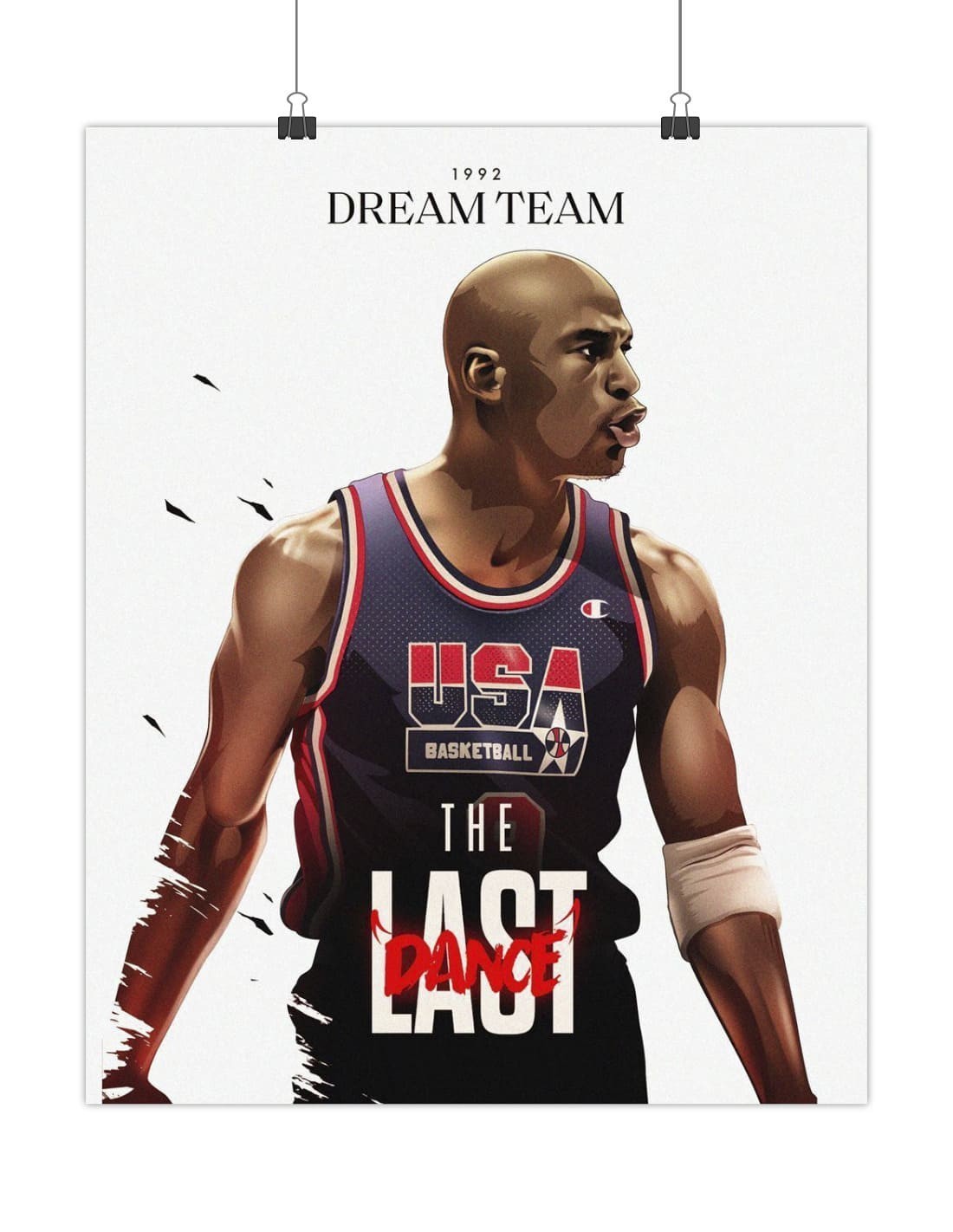 poster michael jordan dream team jeux olympiques usa 1992