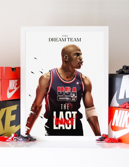 affiche michael jordan dream team jeux olympiques usa 1992