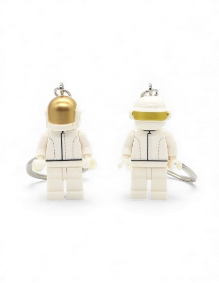 porte clés figurines daft punk blanc