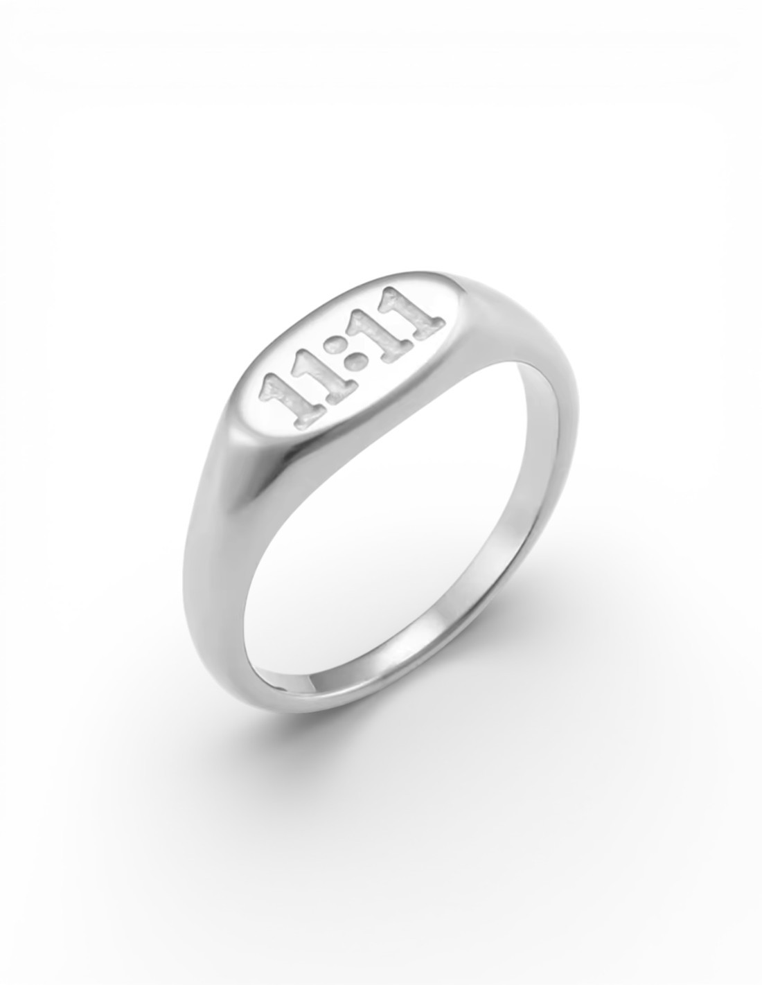 bague 11 11 chiffres d'anges argentée