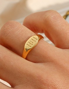 bague 11 11 chiffres porte bohneur dorée 2