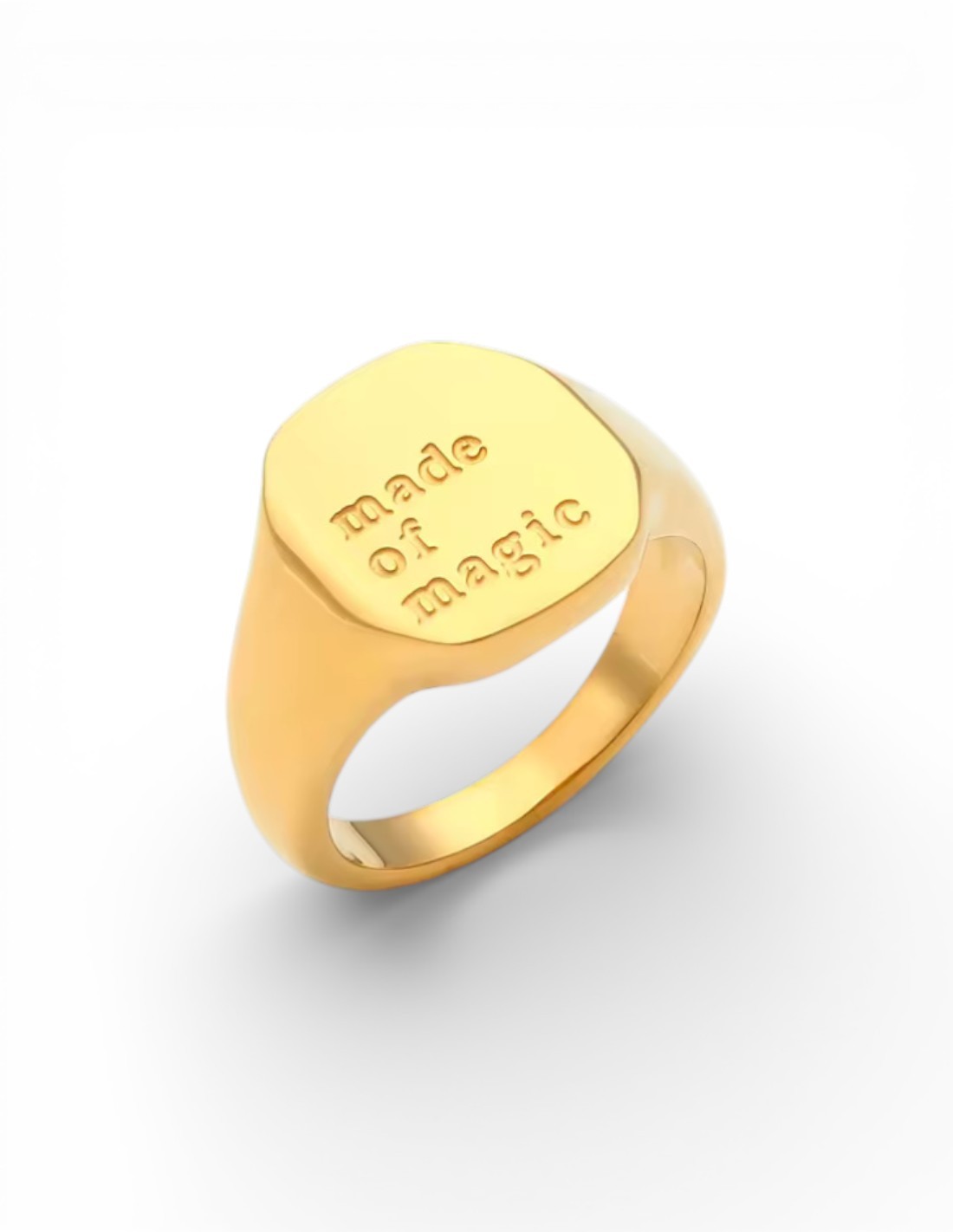 chevalière dorée made of magic message original