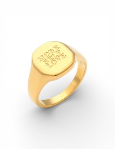 bague chevalière more self love message motivation confiance dorée