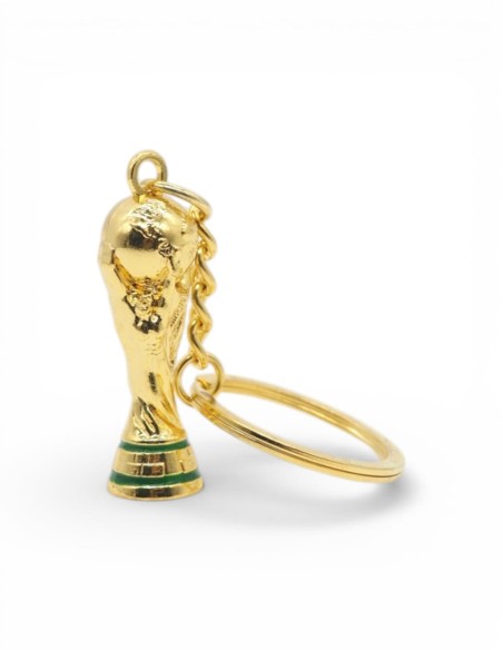 Porte-clé trophée doré coupe du monde