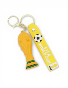 porte clé trophée coupe du monde football silicone