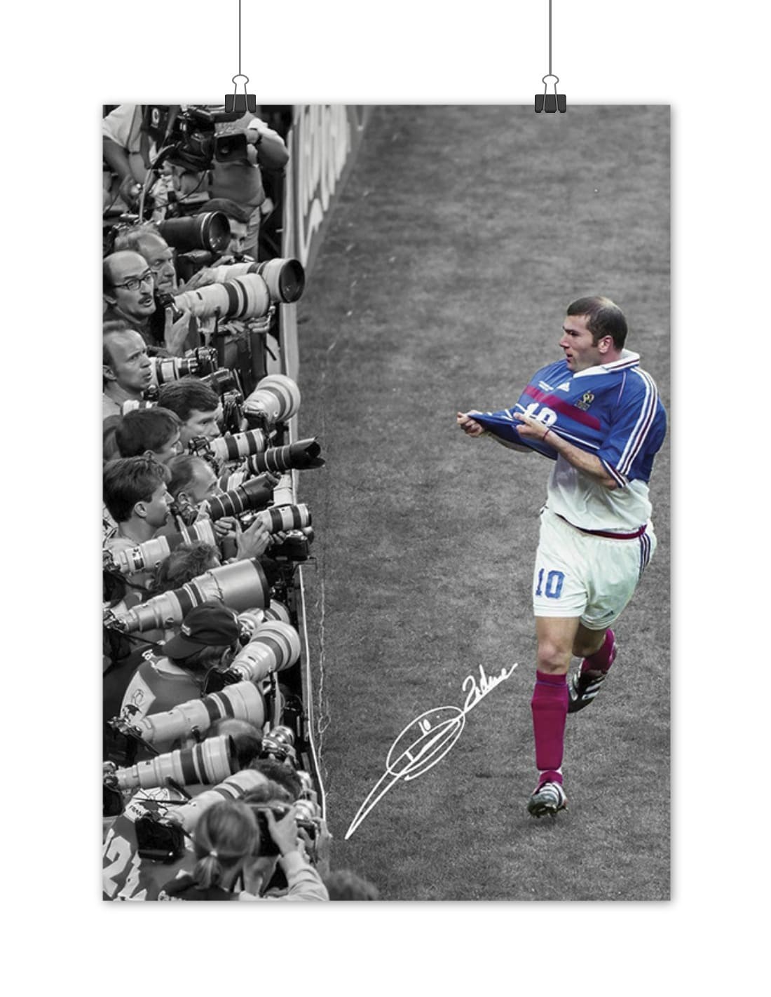 poster zidane équipe de france match