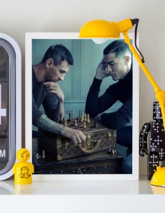 poster messi ronaldo partie echecs louis vuitton 2