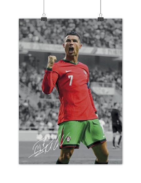 poster cristiano ronaldo portugal cr7 signature