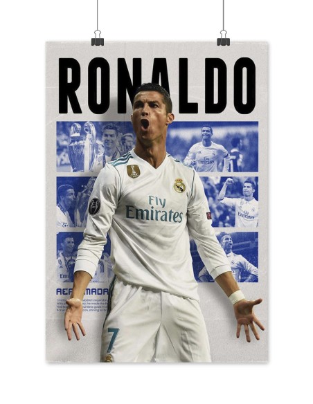 poster cristiano ronaldo siuuu celebration cr7 real madrid