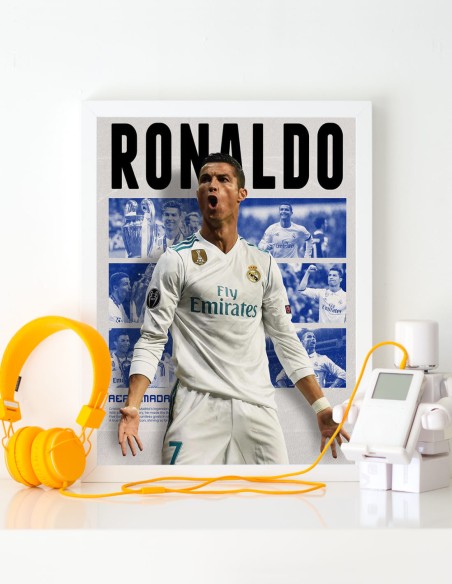 affiche cristiano ronaldo cr7 real madrid celebration siuuu