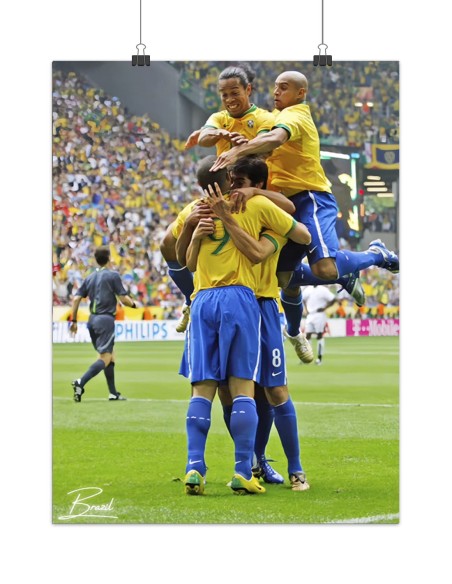 poster brésil ronaldo r9 ronaldinho match