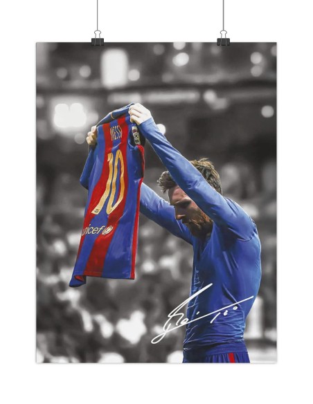 poster lionel messi barcelone maillot