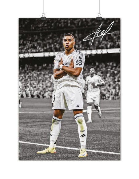 poster mbappe celebration real madrid