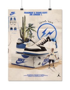 poster jordan 1 travis scott fragment cactus jack