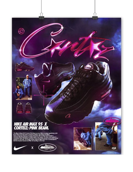 poster nike air max 95 corteiz rose violet