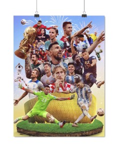 poster football coupe du monde joueurs