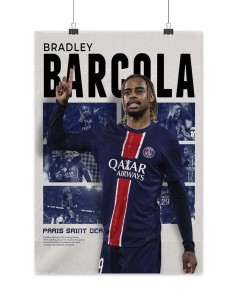 poster bradley barcola psg