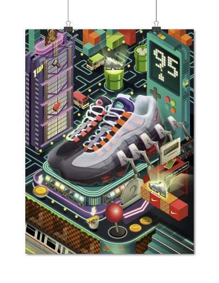 poster nike air max 95 greedy retro gaming