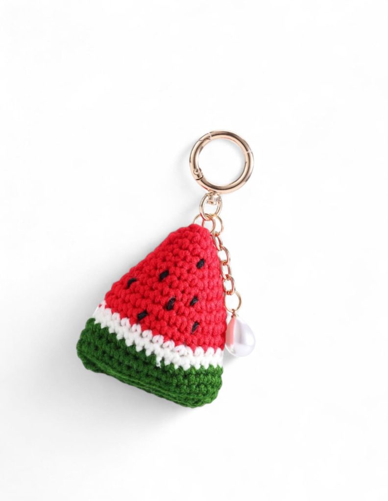bijou de sac pastèque en crochet